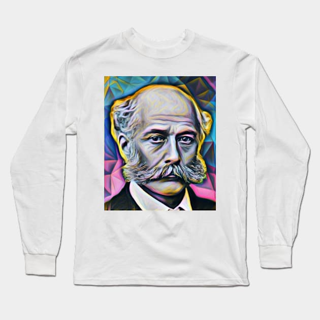 Joseph Bazalgette Portrait | Joseph Bazalgette Artwork 9 Long Sleeve T-Shirt by JustLit